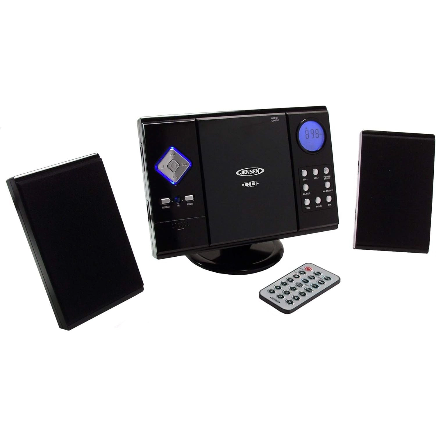 Jensen JMC180B 3-Speed Bluetooth Stereo Turntable System with Built-In AM/FM