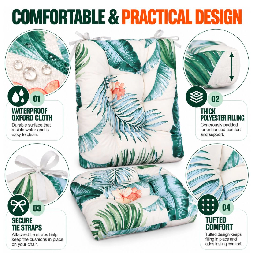 2-Piece Rocking Chair Cushion Set