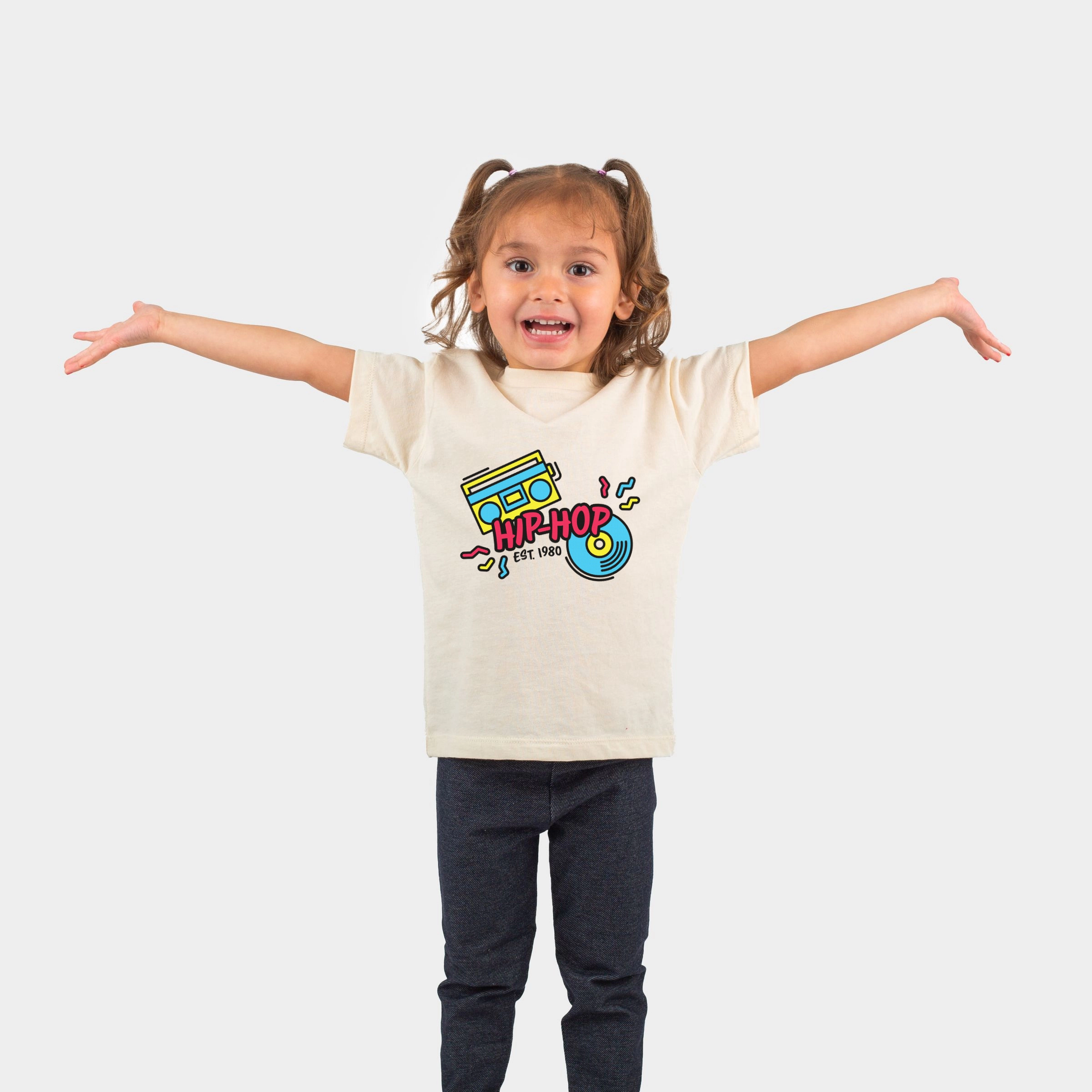 The Juniper Shop - Toddler Short Sleeve Graphic T-Shirt Neon Hip Hop