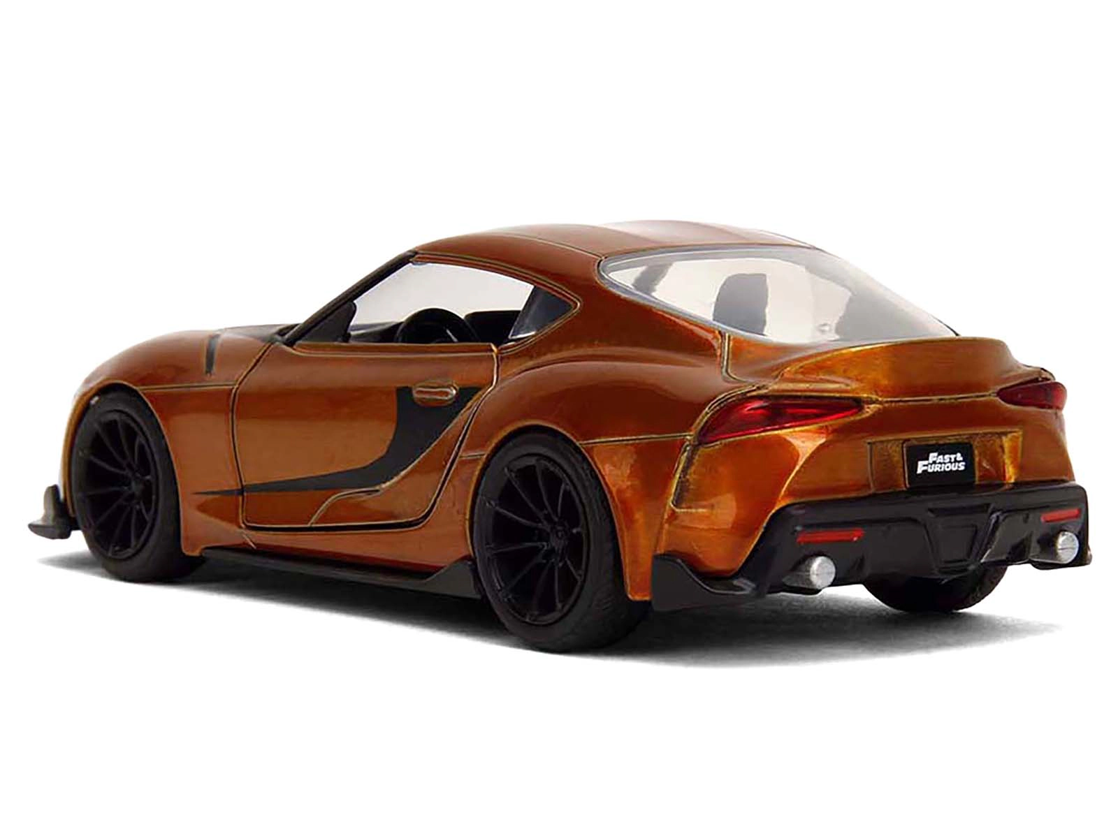 Jada 2020 Toyota Supra Orange Metallic with Black Stripes "F9" (2021) Movie "Fast & Furious" Series 1/32