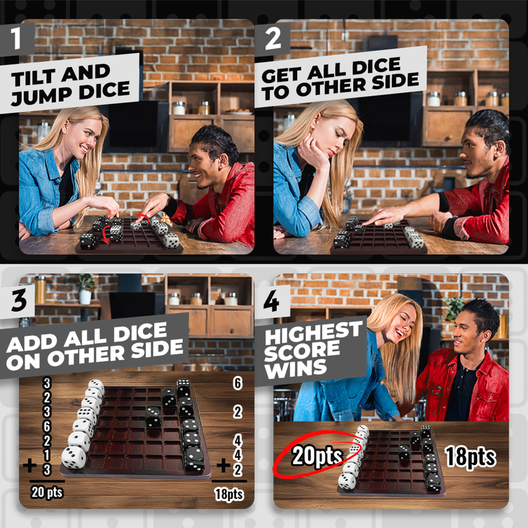 Swooc Games | Dittle™ - Dice Battle | Coffee Table Game