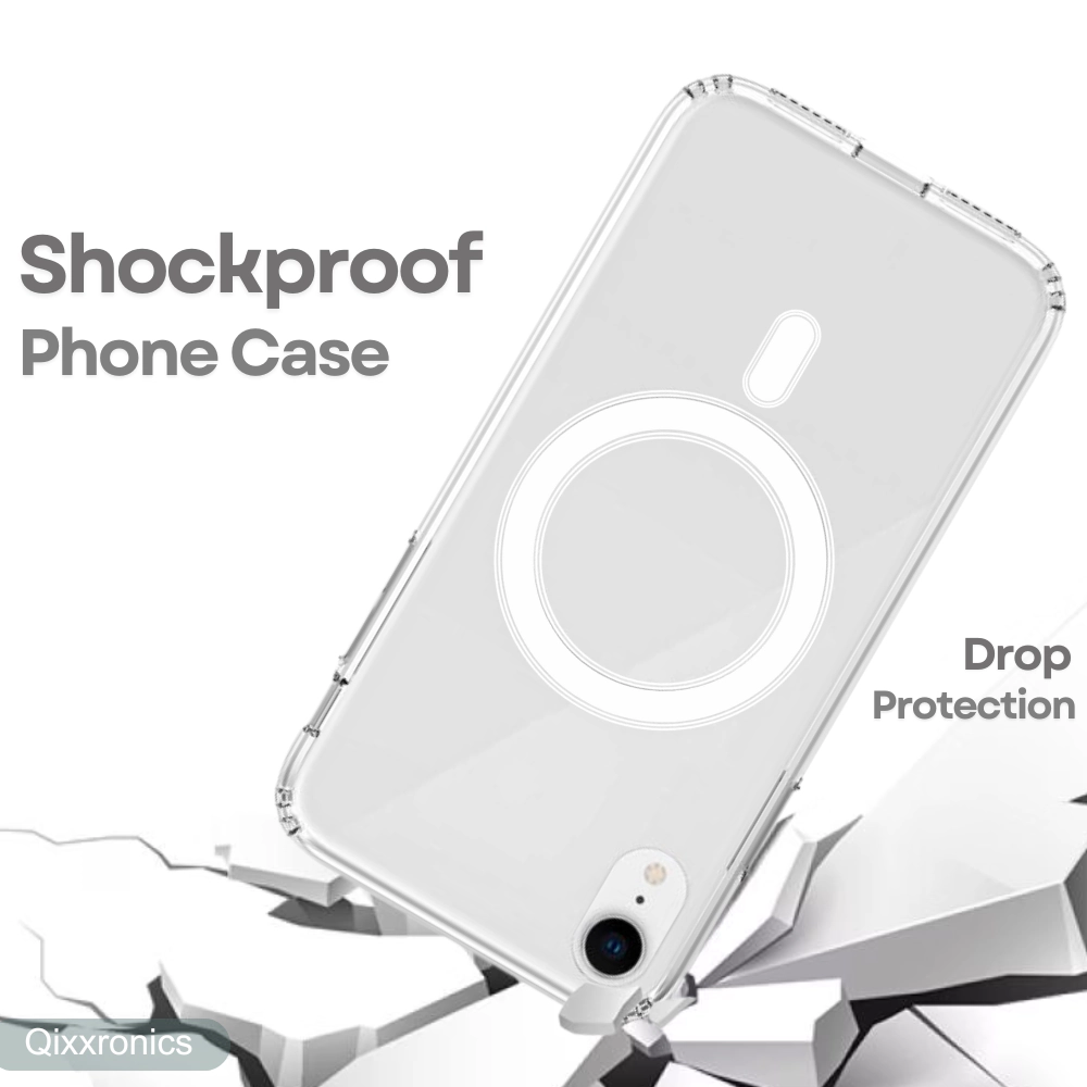 Qixxronics Magnetic Case for iPhone XR Cellphone Magnetic Cover Shockproof Slim Phone Case