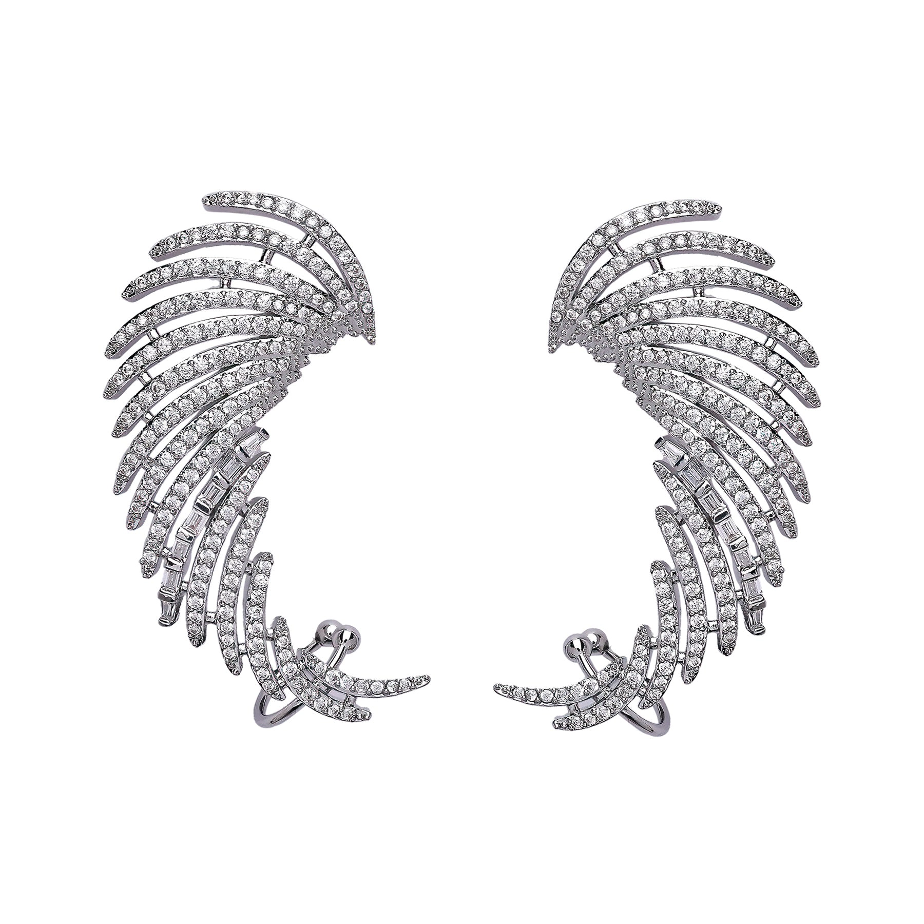AGP PARIS Womens Diva Wings Ear Drop Earrings