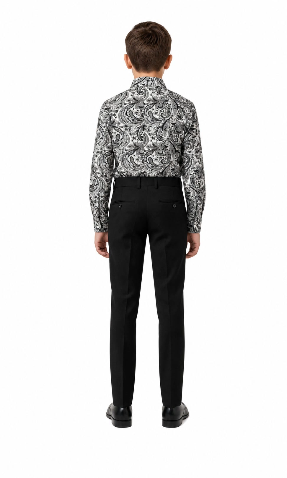 Elie Balleh Boys Slim Fit Paisley Shirt