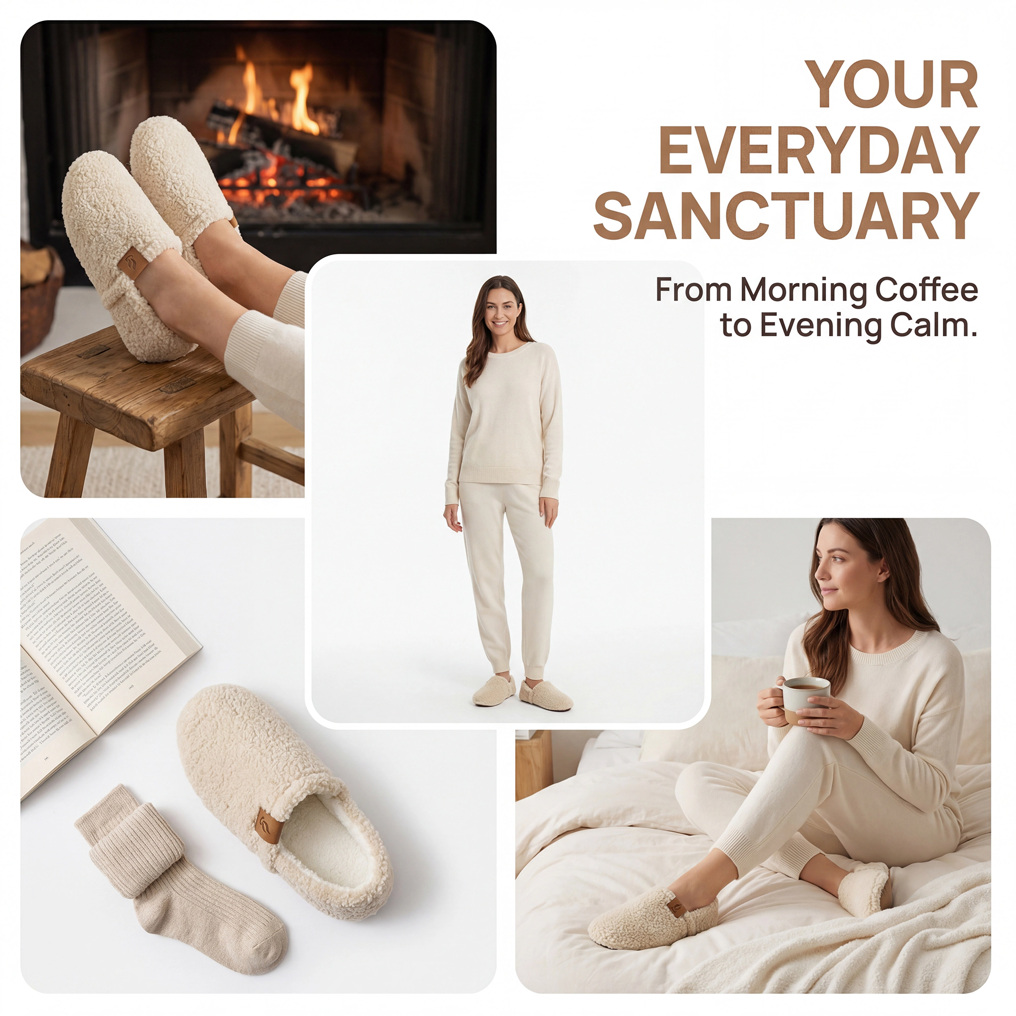 BLISSFUL STEP Women's Warm Breathable Indoor Outdoor Non-Slip House Slippers