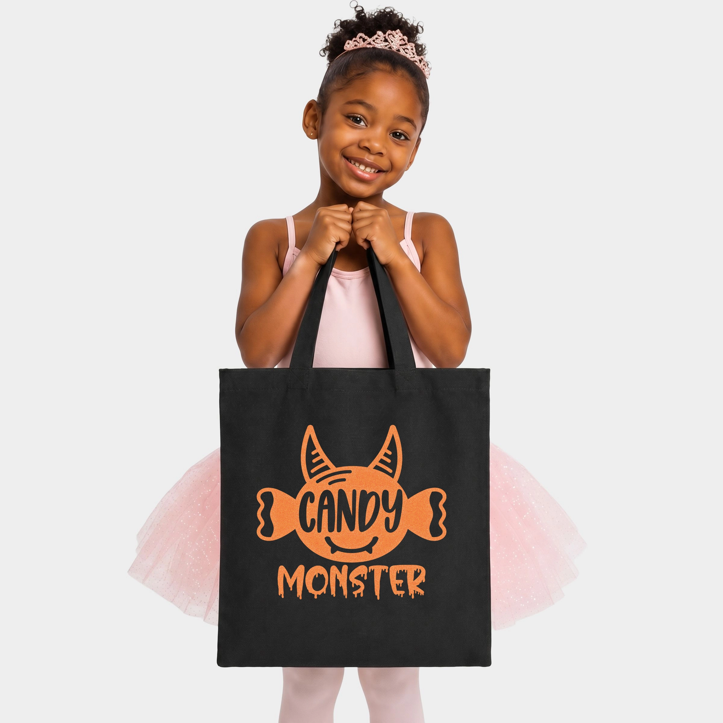 Simply Sage Market - Canvas Tote Candy Monster Horns Glitter