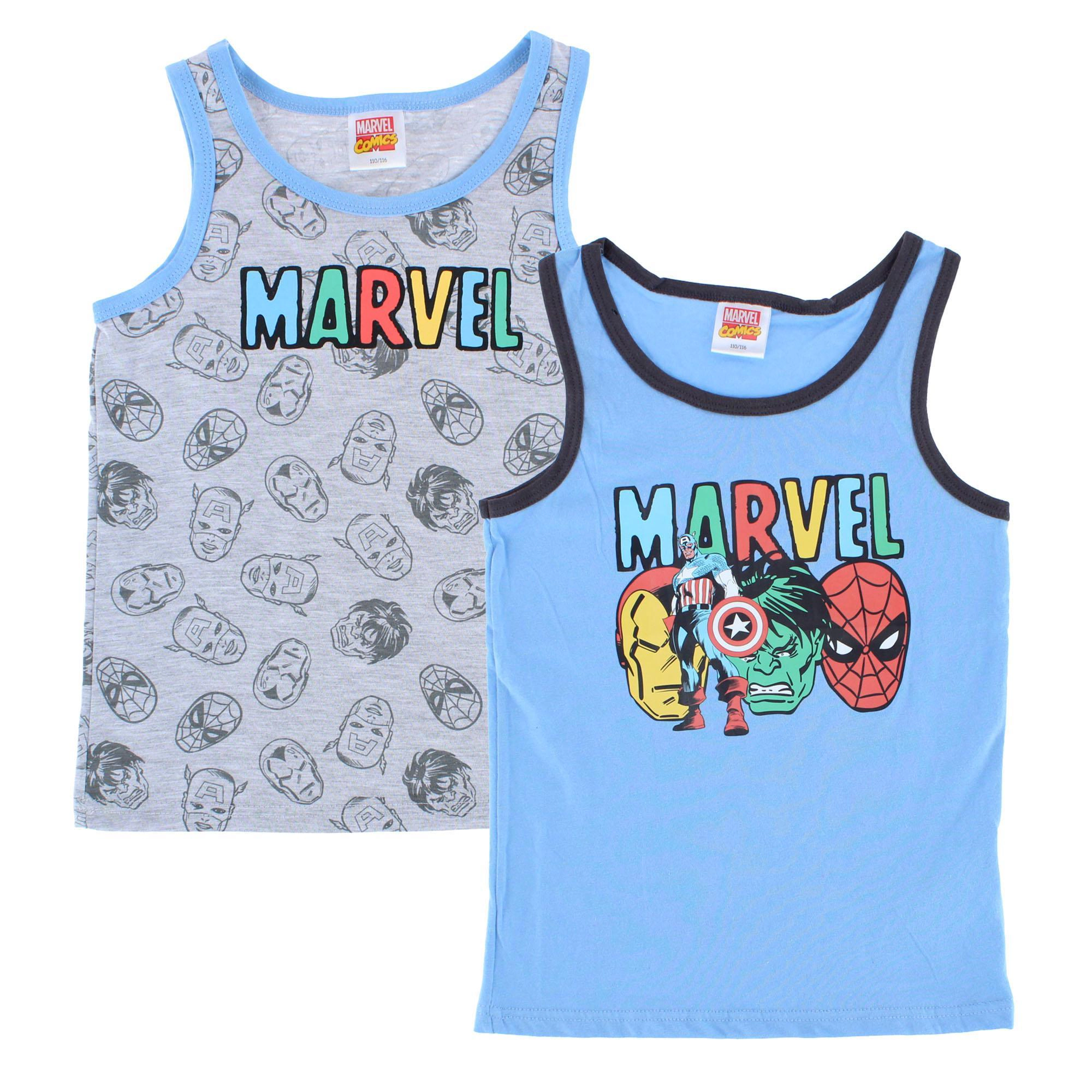 Textiel Trade Boy's Marvel Singlets (2 Pack)