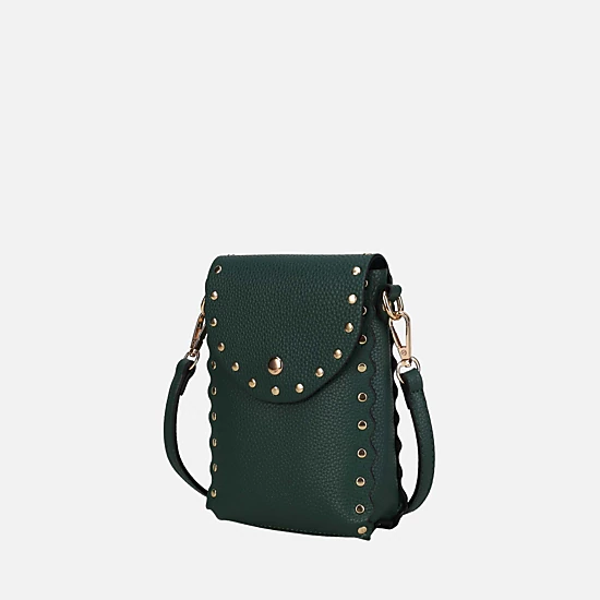 Mia K Collection Filomena Pebble Vegan Leather Crossbody - Gold-Tone Hardware