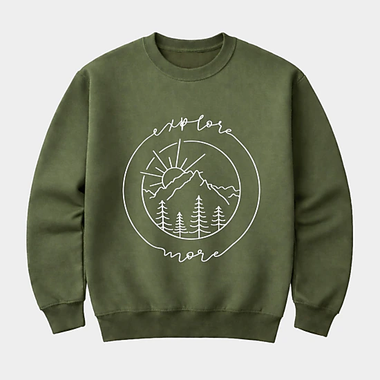 Simply Sage Market - Explore More Circle -  Women's Graphic Sweatshirt