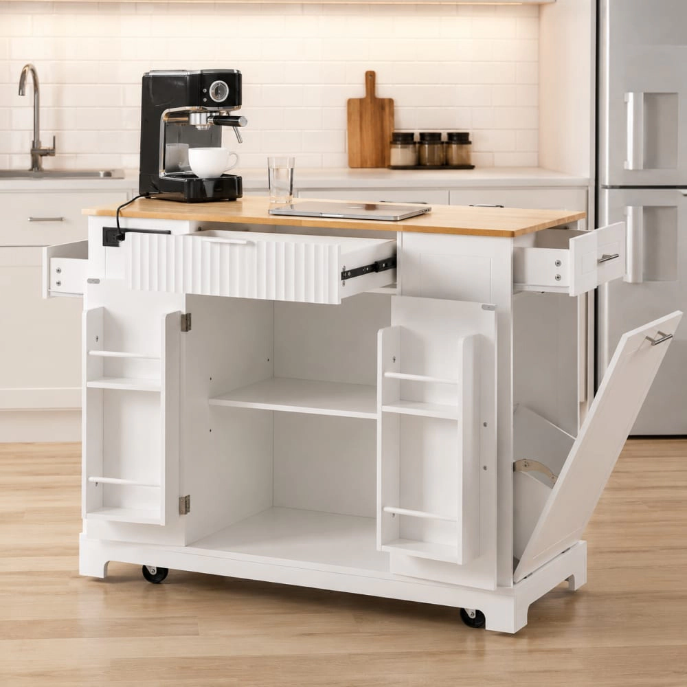 ELEMENT ACE Rolling Mobile Kitchen Storage Island Cart