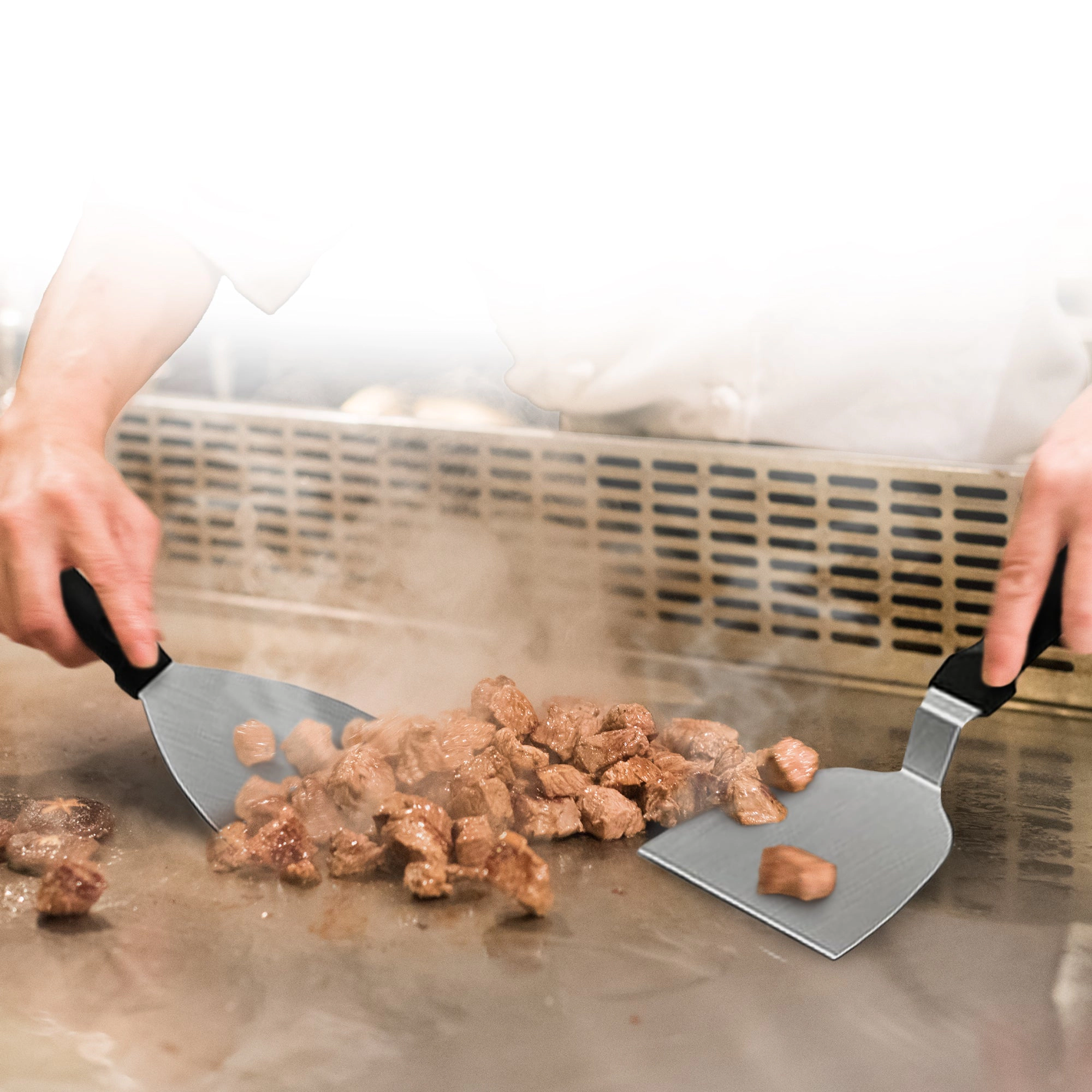 Cheer Collection 18-Piece Stainless Steel Griddle Tool Set