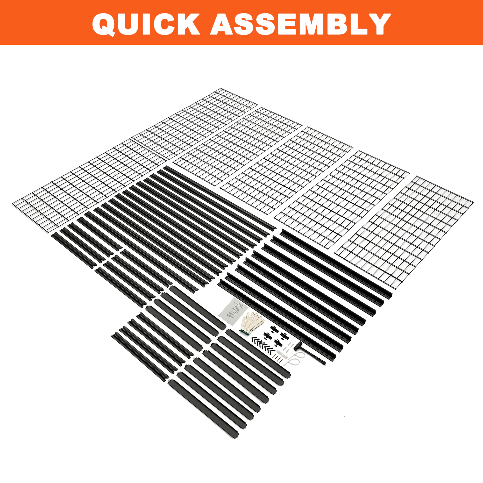 Flynama 6 Tier Heavy Duty Black Utility Shelving Unit 60 in W x 24 in D x 84 in H