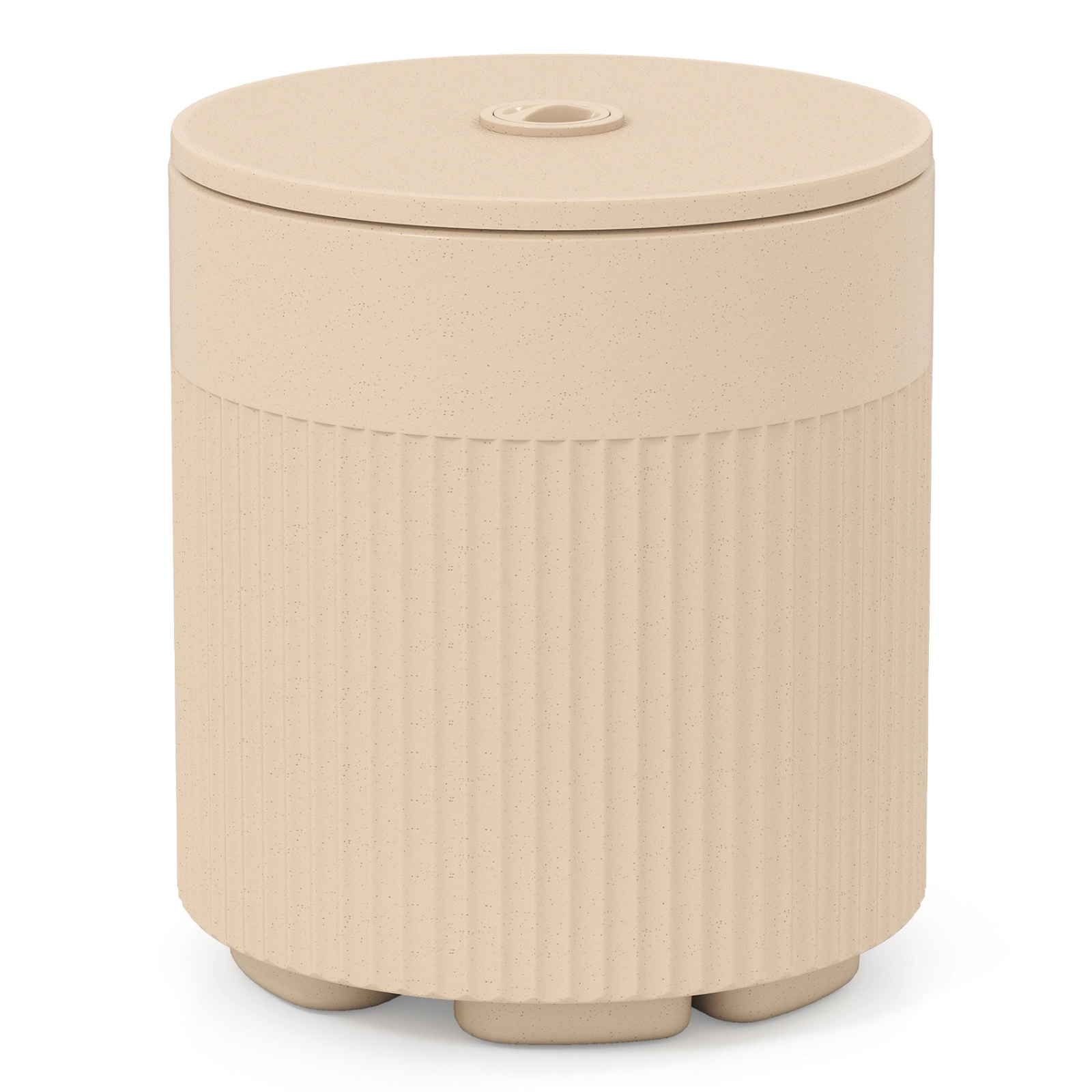 SUGIFT Beige 3-in-1 Patio Umbrella Base and Side Table