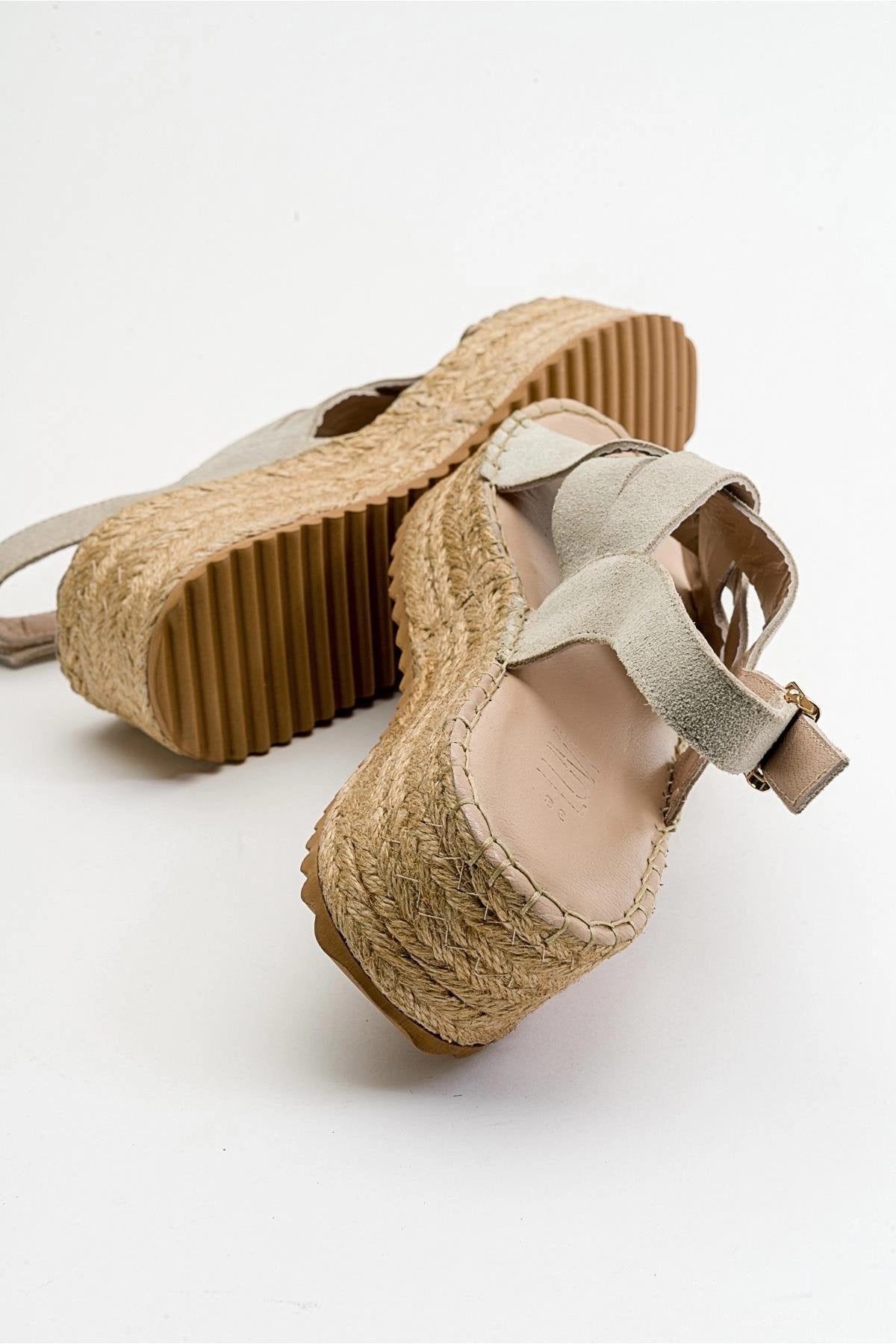 Forever & Always Womens Lontano Suede Leather Platform Sandals
