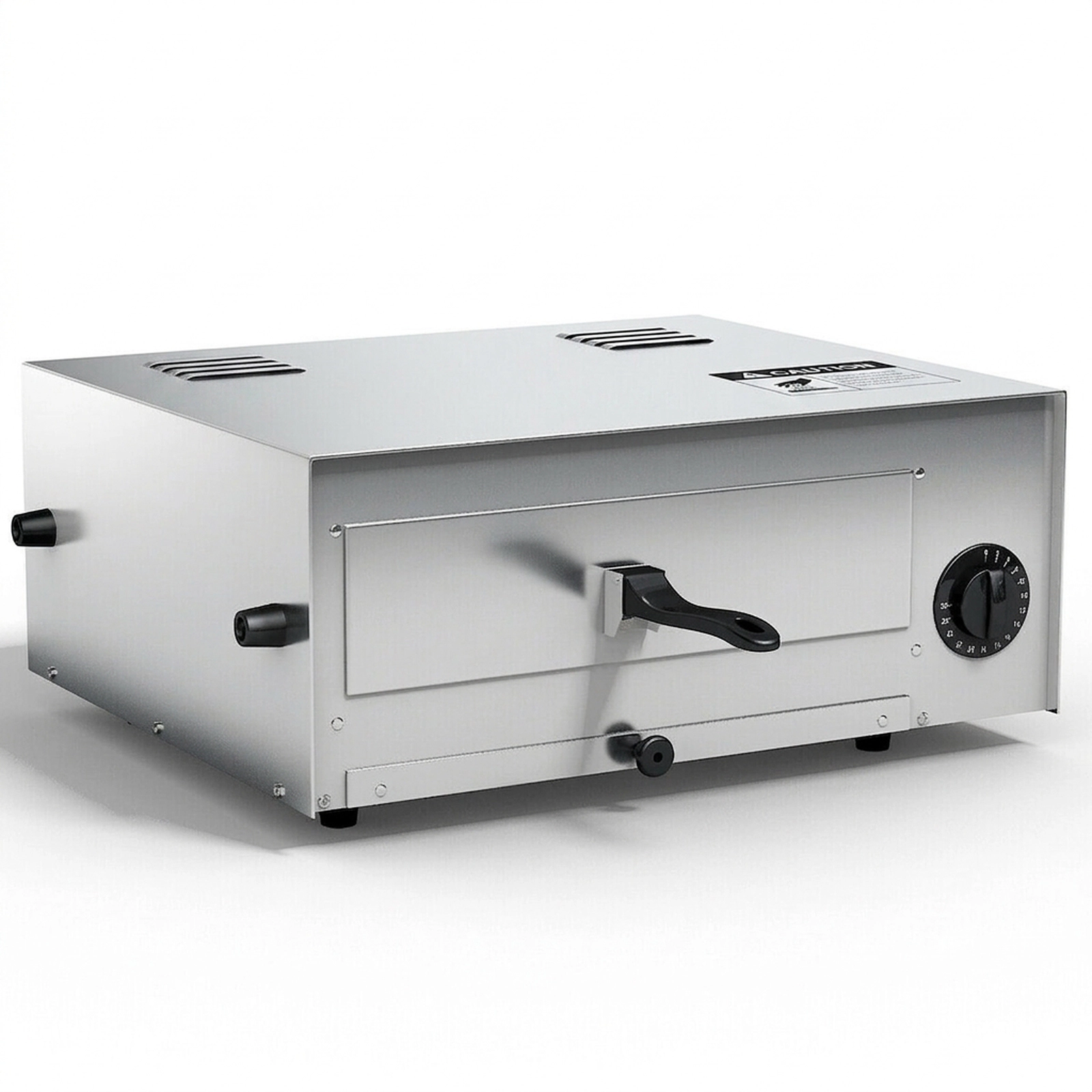 SUGIFT Commercial Countertop Pizza Oven 1450W 120V 12-in Pizzas 30-Minute Timer 19 x 16 x 7.5-in Stainless Steel