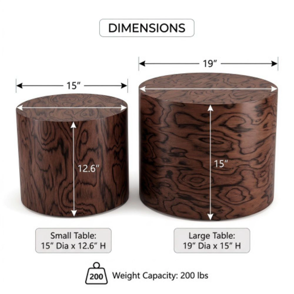 GOODSILO Compact Square Solid Wood End Table Small Accent Table