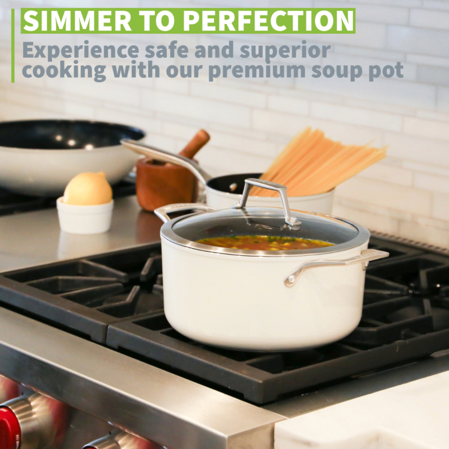 TECHEF - ValenCera - 5 Quart Soup Pot with Cover