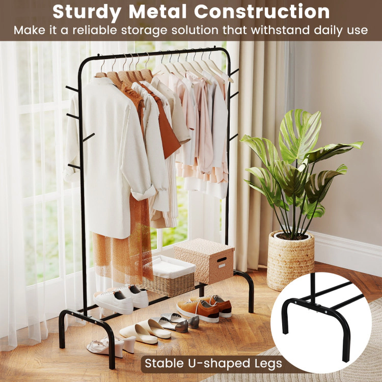 Hivvago Heavy Duty Clothes Rack 50-Inch Wide Metal Garment Wardrobe Rack