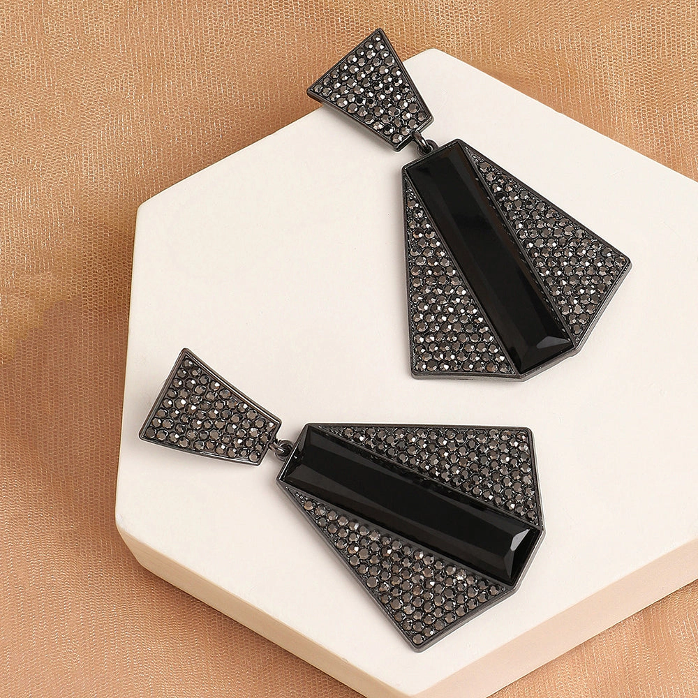 SOHI Women's Geometric Drop Earrings
