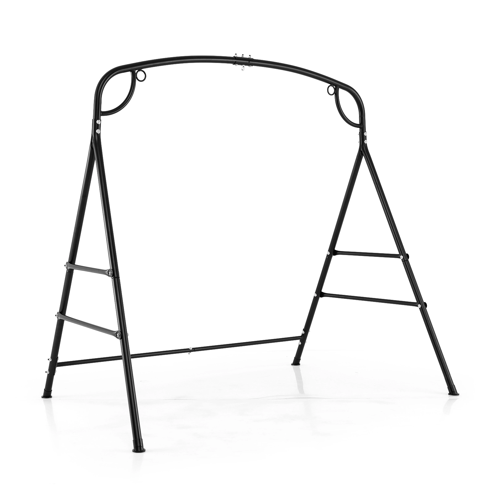 LJG Outdoor Metal Swing Stand with 4 Support Bars and 2 Hanging Ways