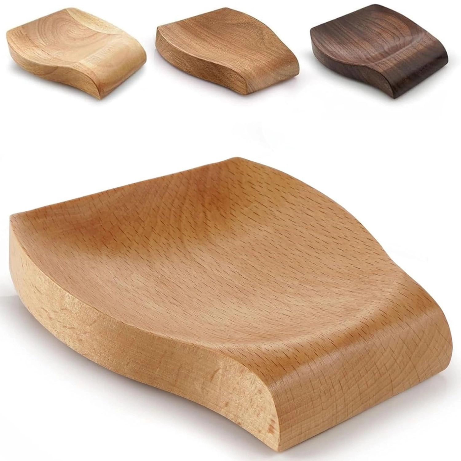 Zulay Kitchen Wooden Spoon Rest for Stove Top Compact 4.5 Inch Artisanal Non-Slip Spatula Holder for Stovetop