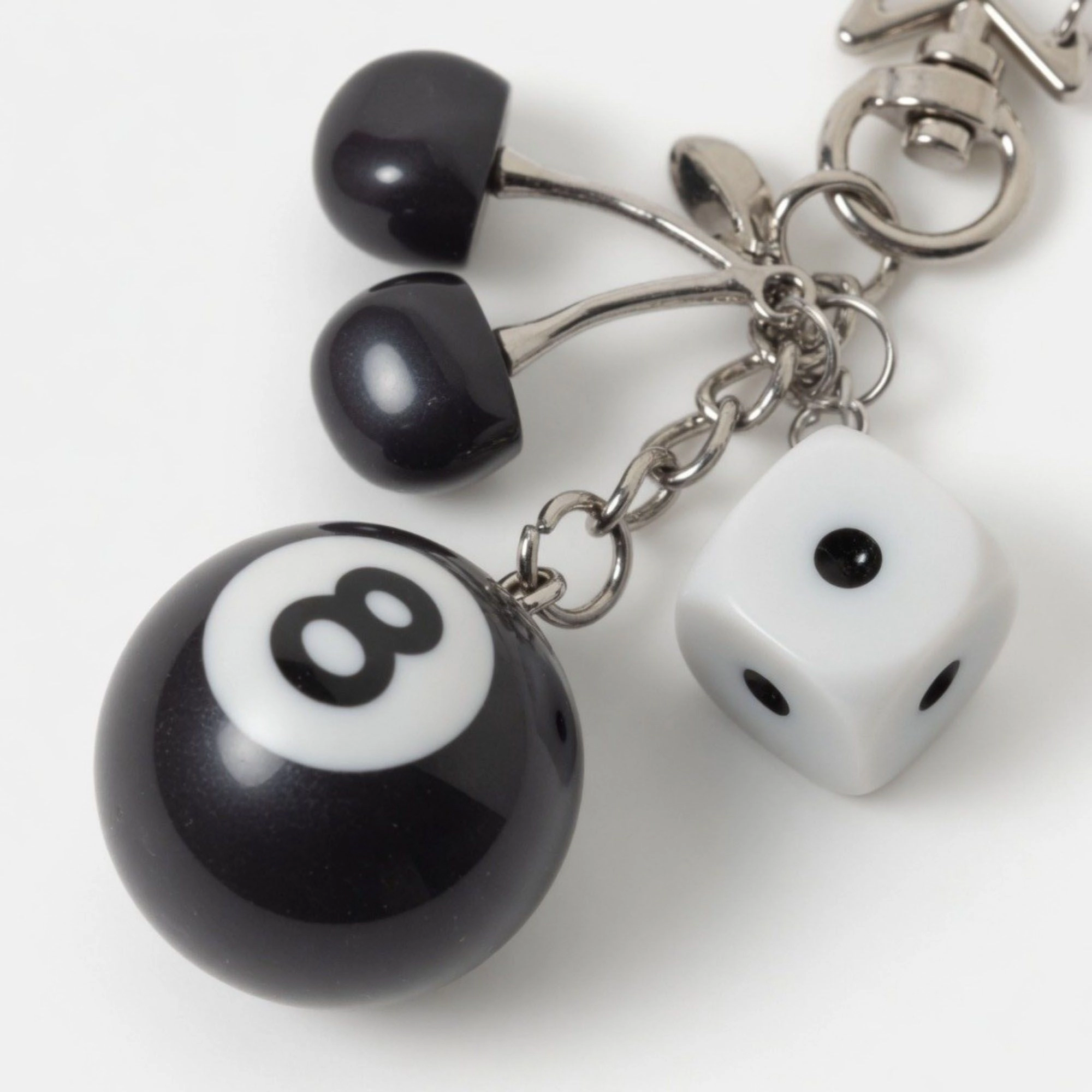 Alilang Women's Dice Charm Keychain with Multi Pendant Set Game Theme Bag Key Ring Accessory
