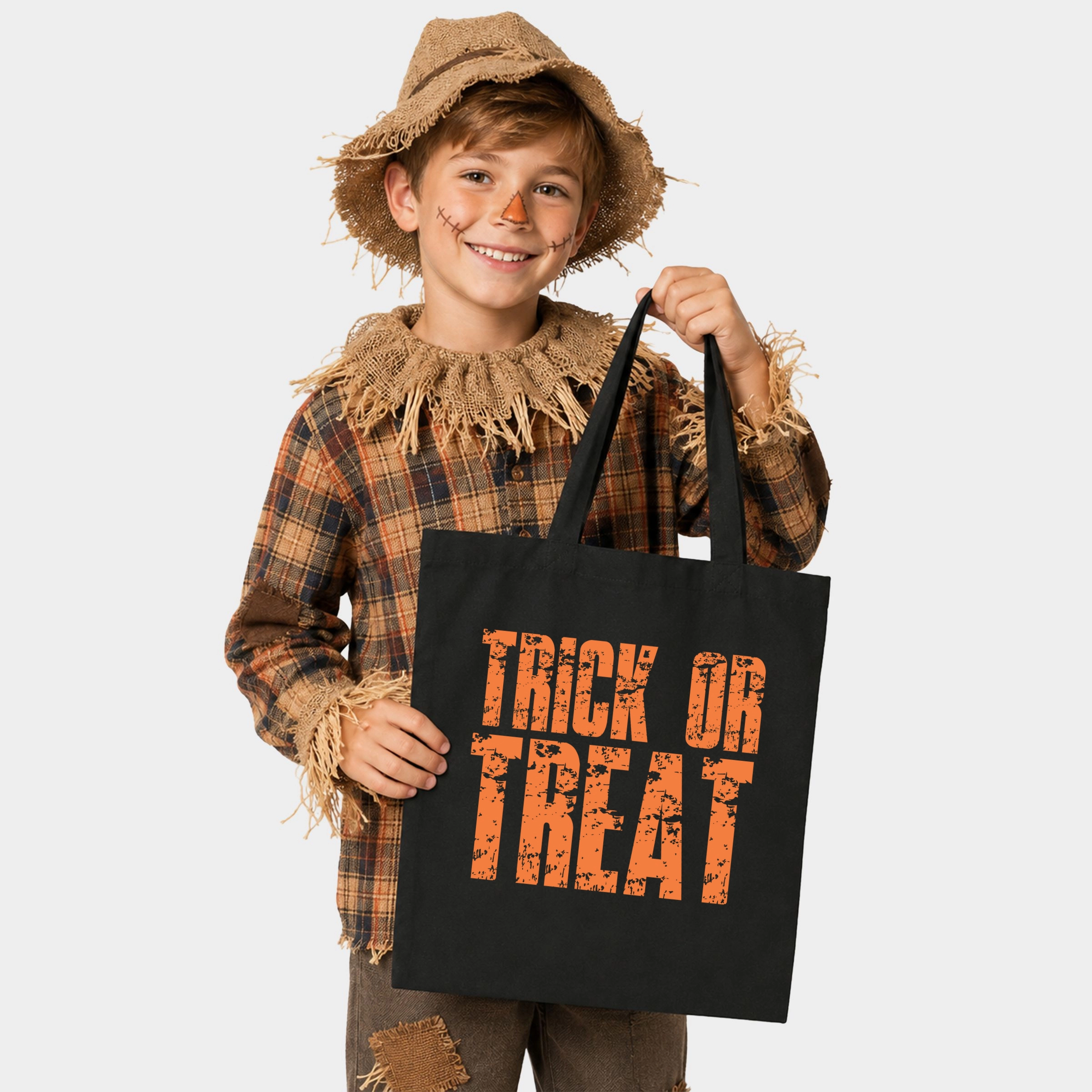 Simply Sage Market - Canvas Tote Trick or Treat Block Distressed