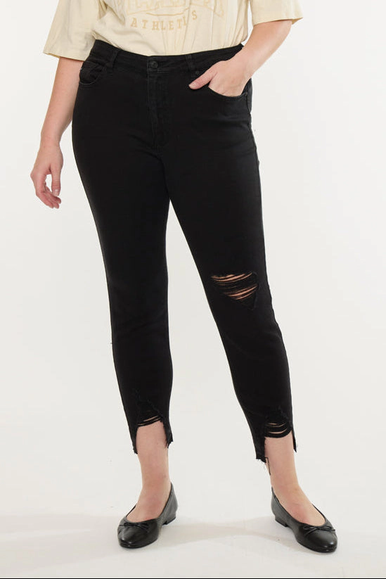 Kancan Women's Plus High Rise Ankle Skinny Jeans Pierson