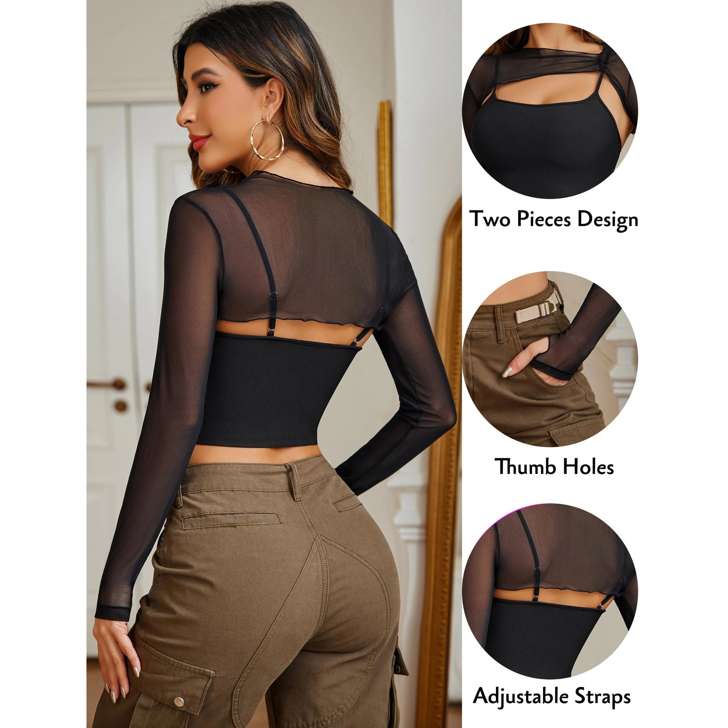 Avidlove Women's Sheer Mesh Top