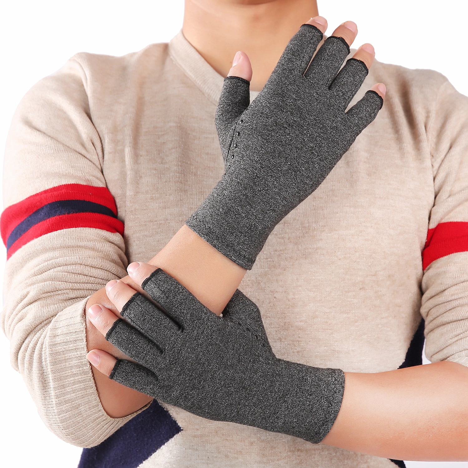 Wardrobe Whimsy Arthritis Compression Gloves for Women Men