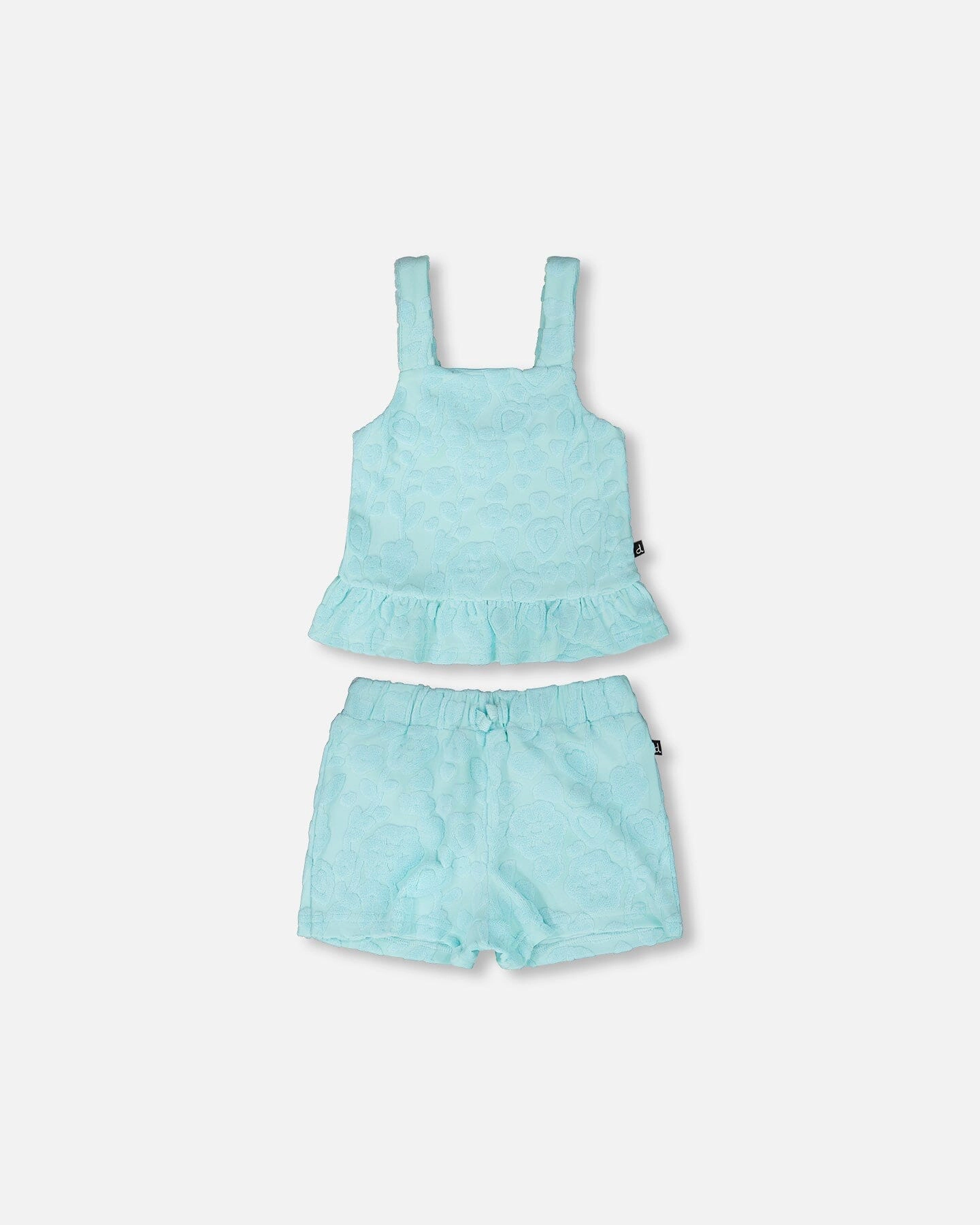 Deux par Girls Terry Tank Top and Tie Waist Shorts Set