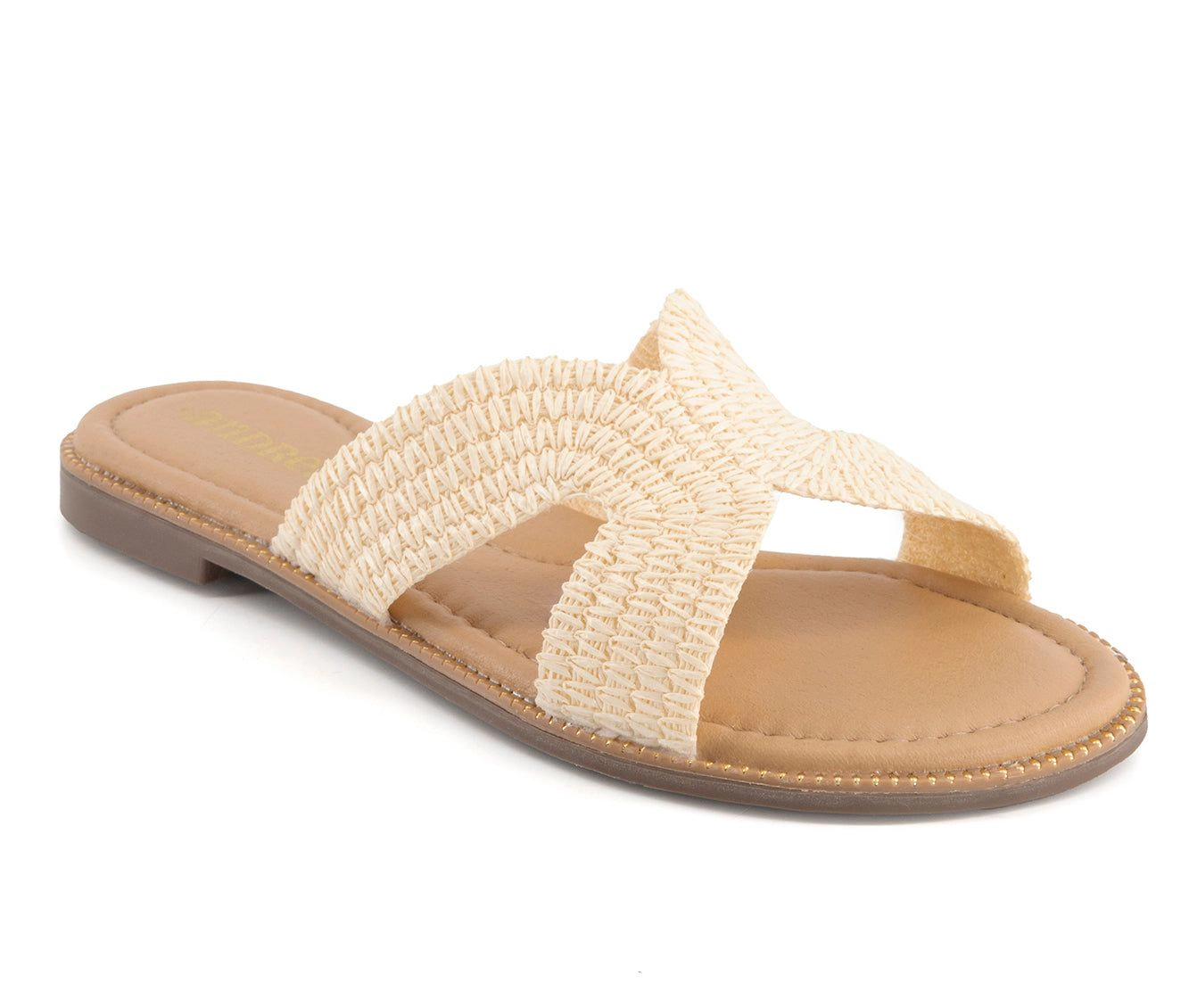Andrea Womens Flat Slide Sandals With Ultra Comfort Insole