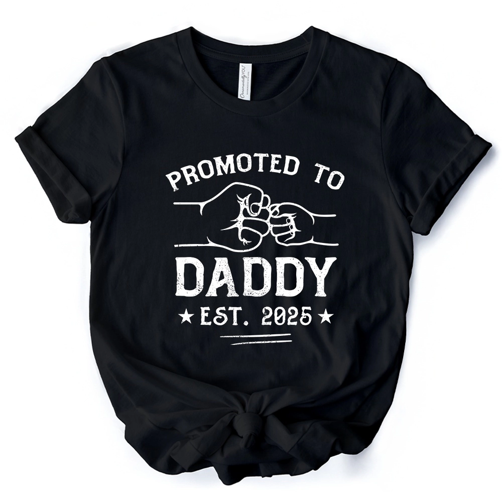 OrnamentallyYou Mens Promoted To Daddy Est. 2025 T-Shirt