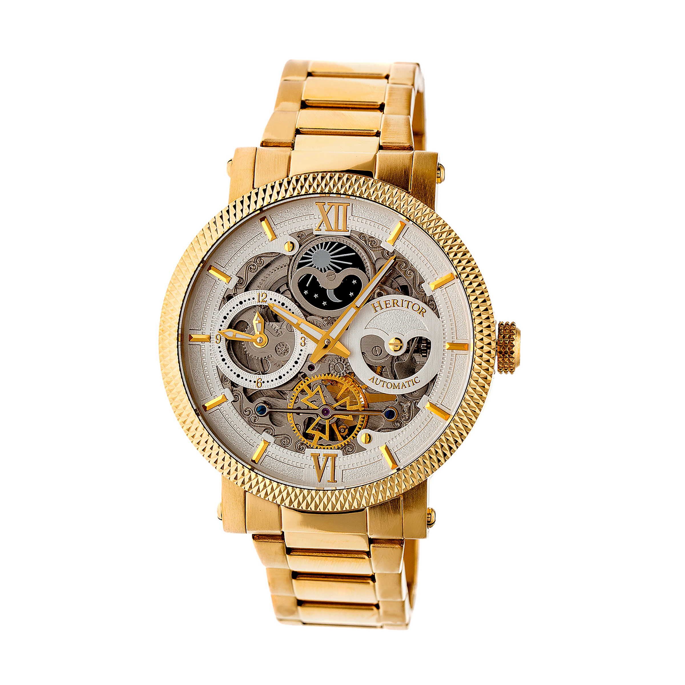 Heritor Automatic Aries Skeleton Dial Bracelet Watch