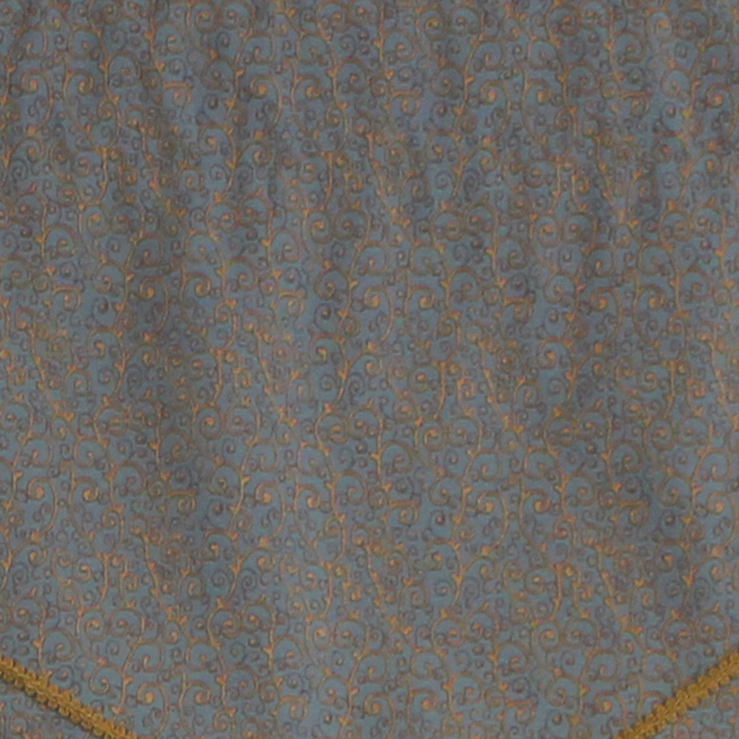 RLF Home Bluebell Trimmed Cornice 100% Cotton with Fully Lined 3" Rod Pocket Valnance for Windows 50" x 17" Blue