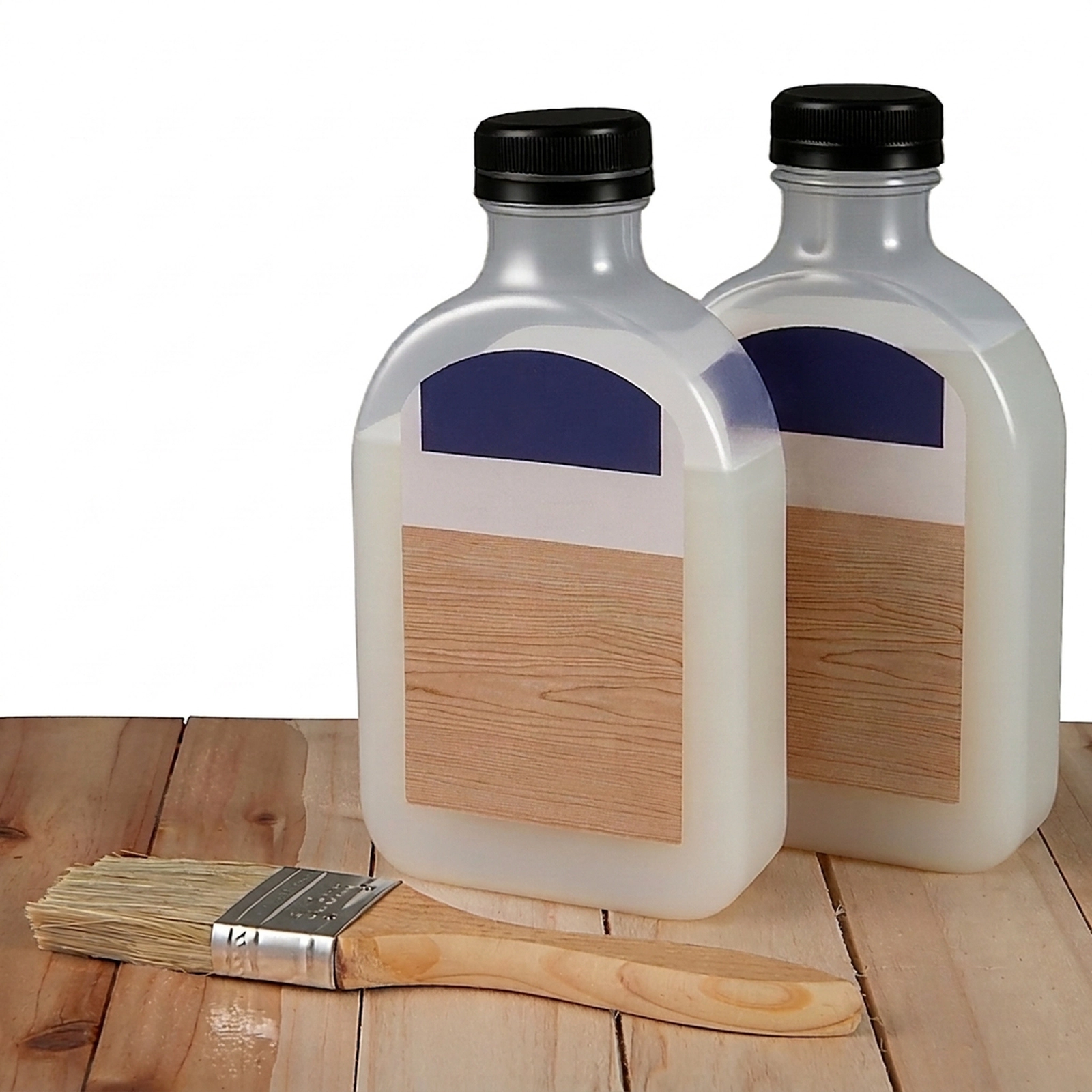 SUGIFT 2-Pack 16-oz Clear Wood Oil Cleaner and Brightener with Brushes Gloves and Abrasive Papers