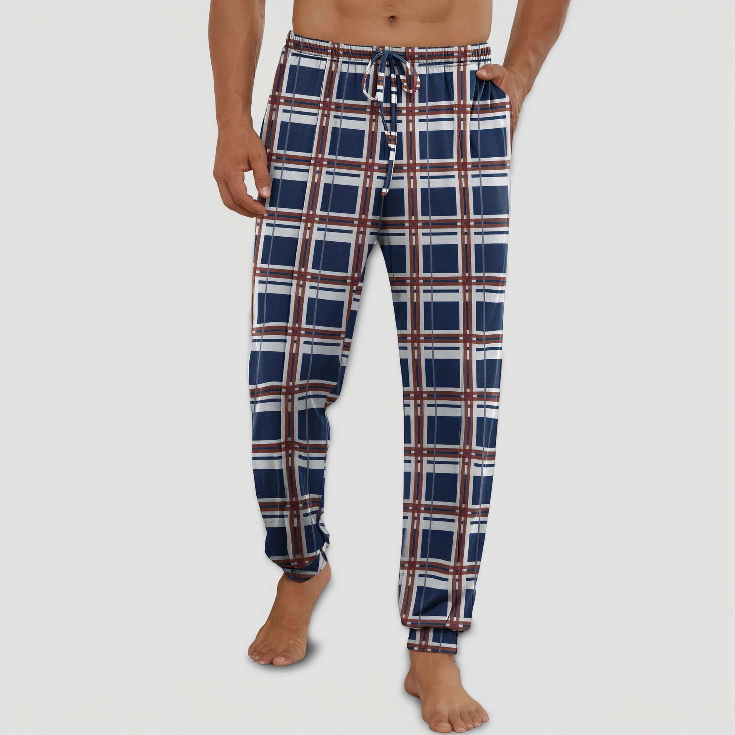 Ekouaer Mens Pajama Pants Ultra Pajamas Bottoms Soft Sleep Jogger with Pocket Drawstring