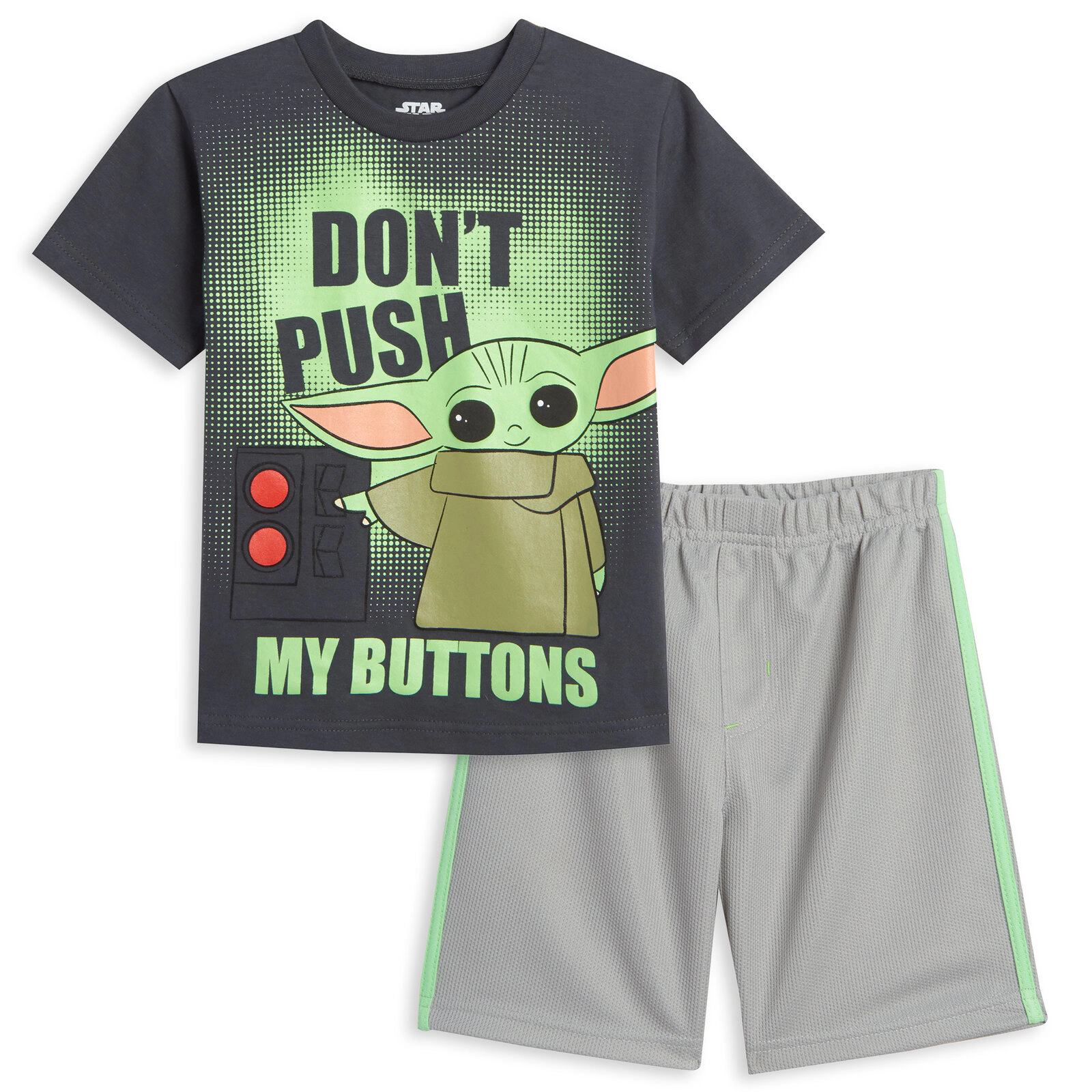 Star Wars The Mandalorian Grogu Boys' Athletic 2-Piece T-Shirt and Shorts Set