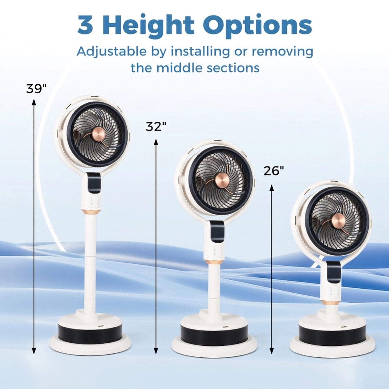 SUGIFT 2-in-1 Misting Pedestal Fan Air Circulator with 90° Auto Oscillation 8 Speeds White