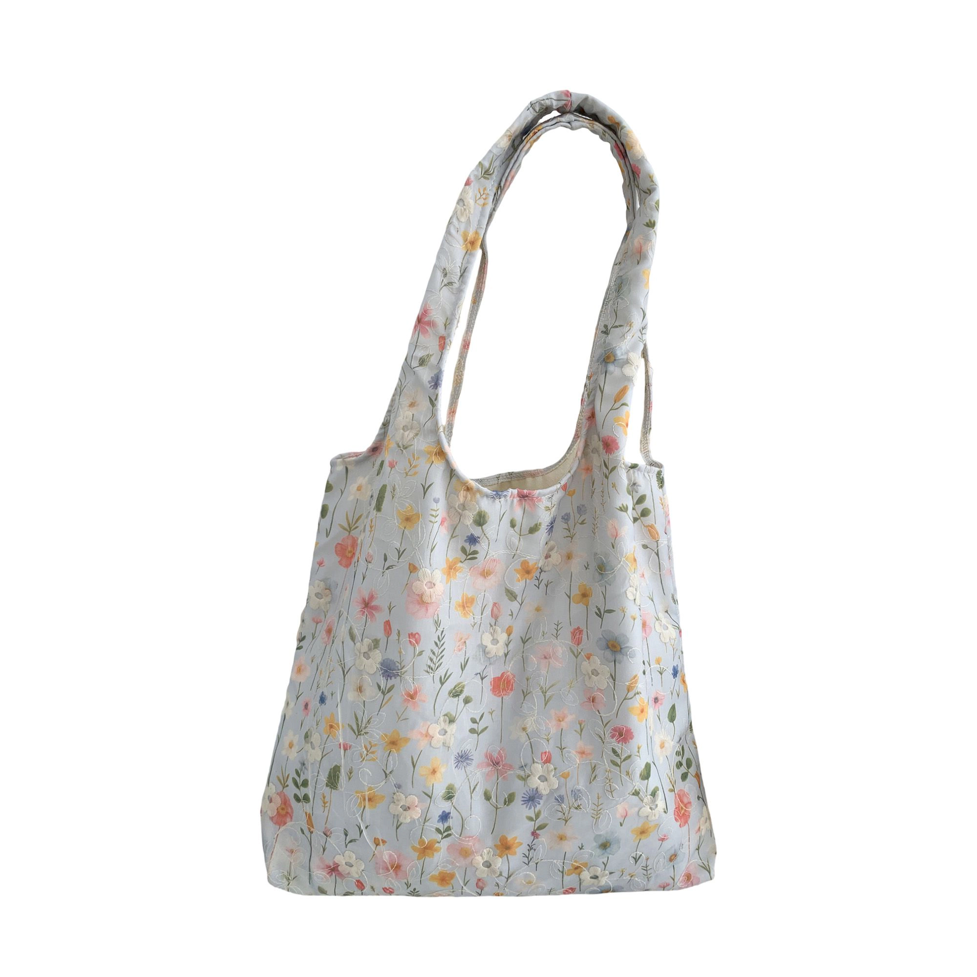 Alilang Women's Embroidered Floral Tote Bag for Women, Lightweight Canvas Shoulder Bag for Everyday Use