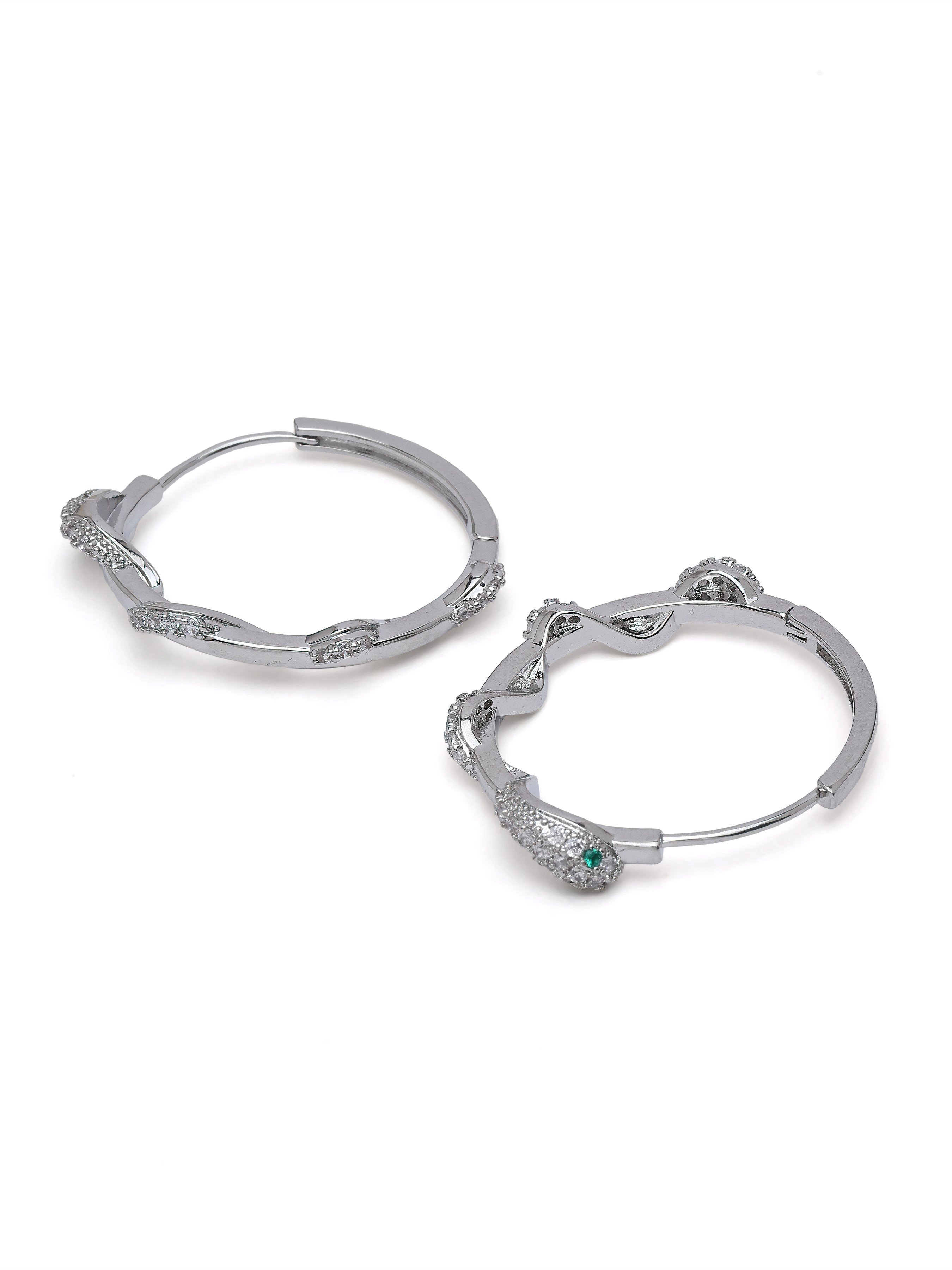 AGP PARIS Womens Serpent Hoop Earrings