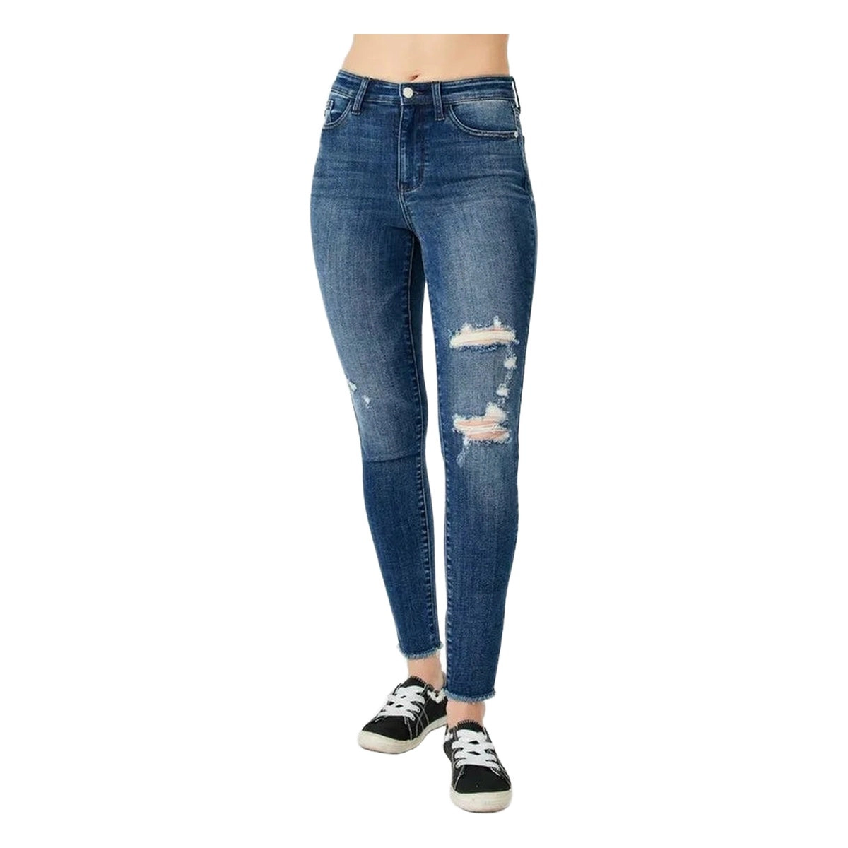 Judy Blue Full Size  High Waist Distressed Skinny Jeans