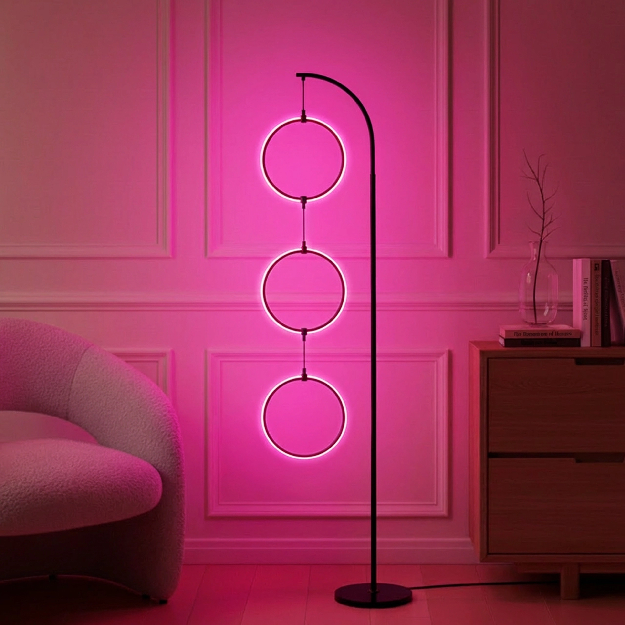 Brightech 3 Ring RGB LED Floor Lamp