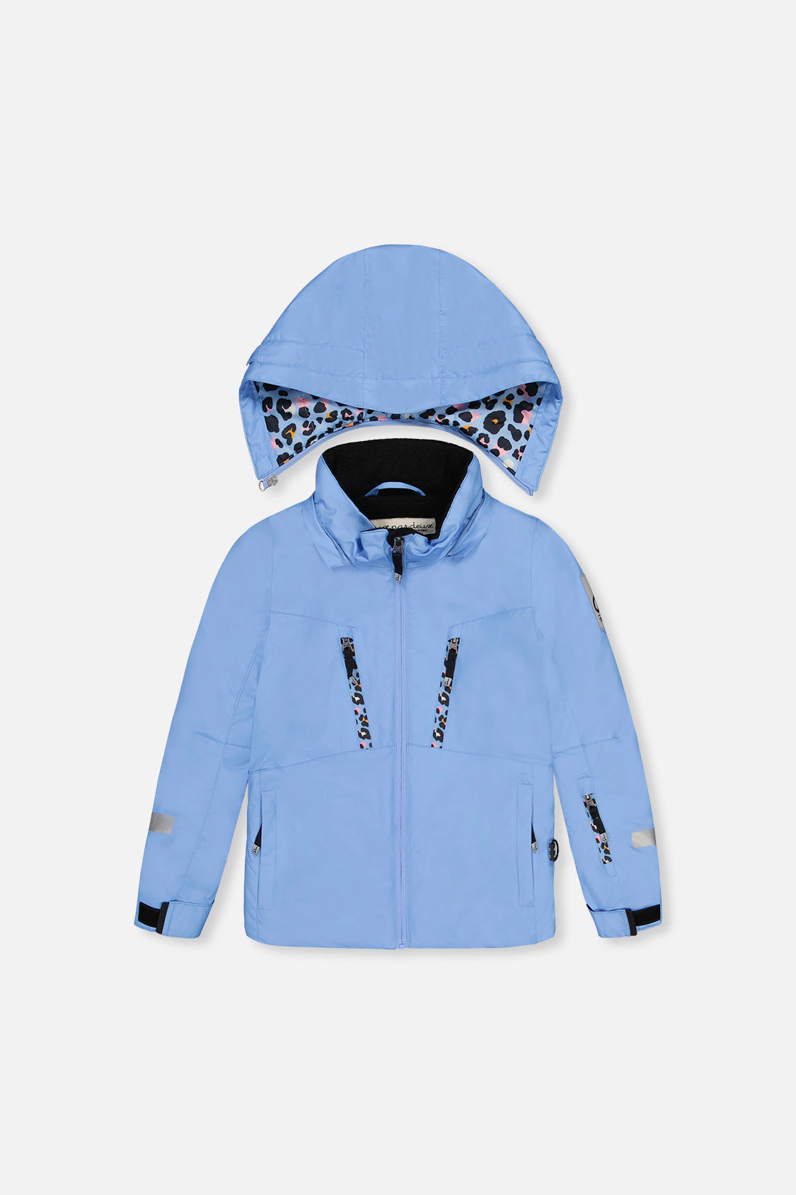 Deux par Girls Two Piece Teknik Cordura-Reinforced Snowsuit with Hooded Jacket and Snow Pants