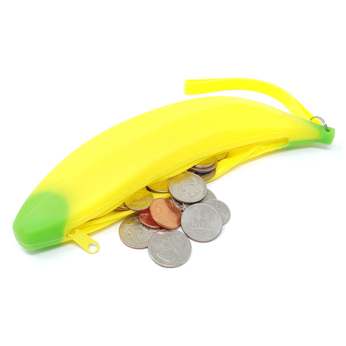 Wrapables Silicone Banana Coin Purse Key Holder (Set of 2)