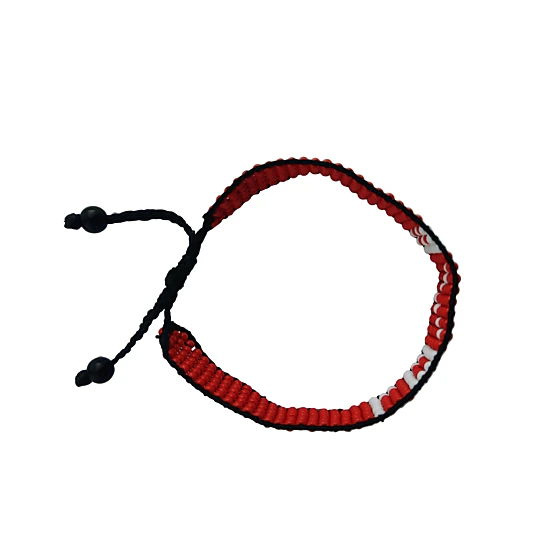 SAWA SAWA Brave Love Bracelet in Red and White Courage