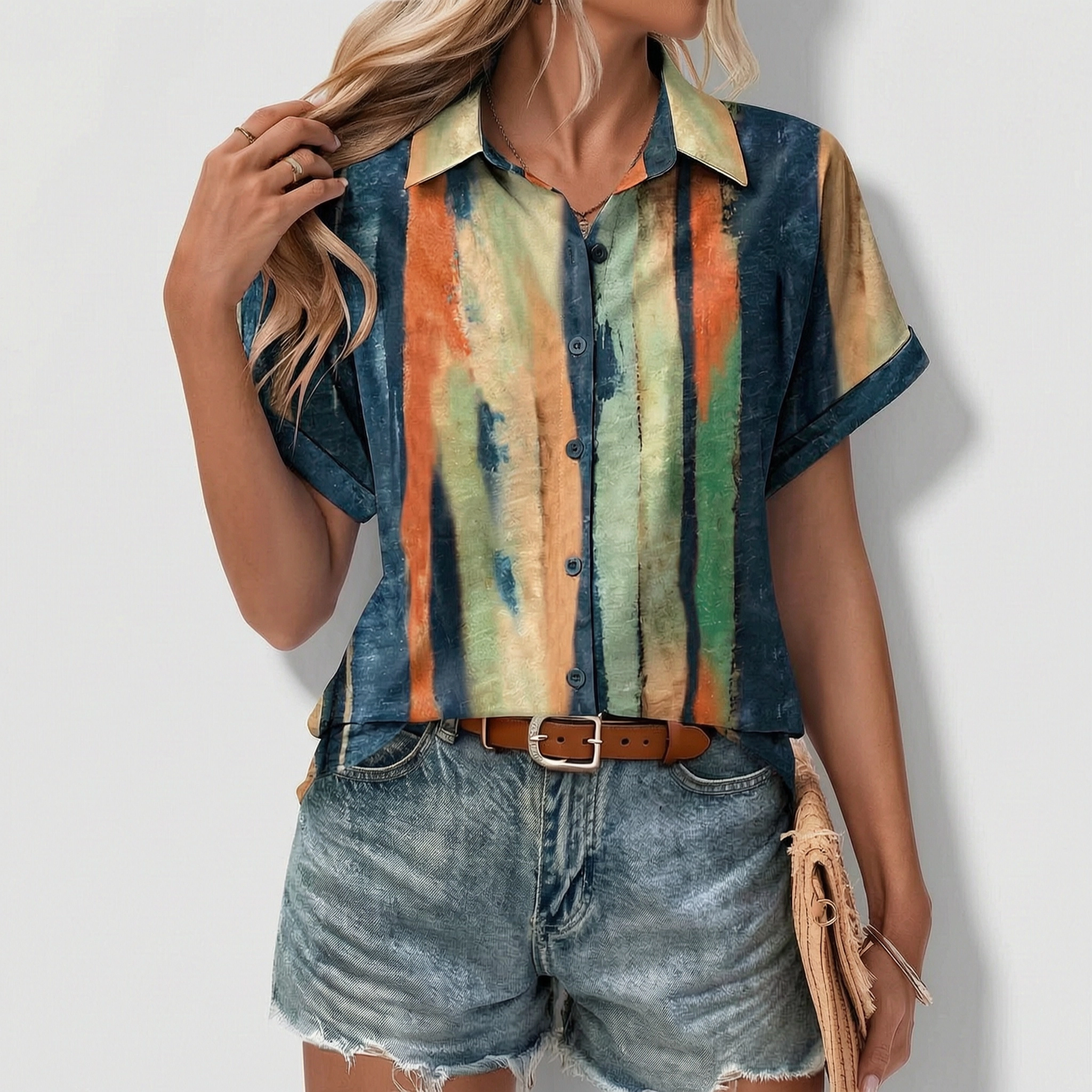Zeagoo Short Sleeve Blouses for Women Summer Tops Collared Button Down Shirts Office Work Clothing