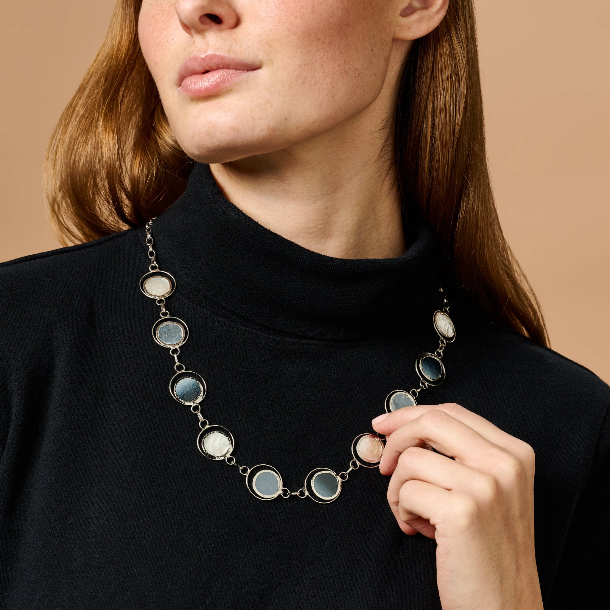 Ten Thousand Villages Moon Phase Necklace