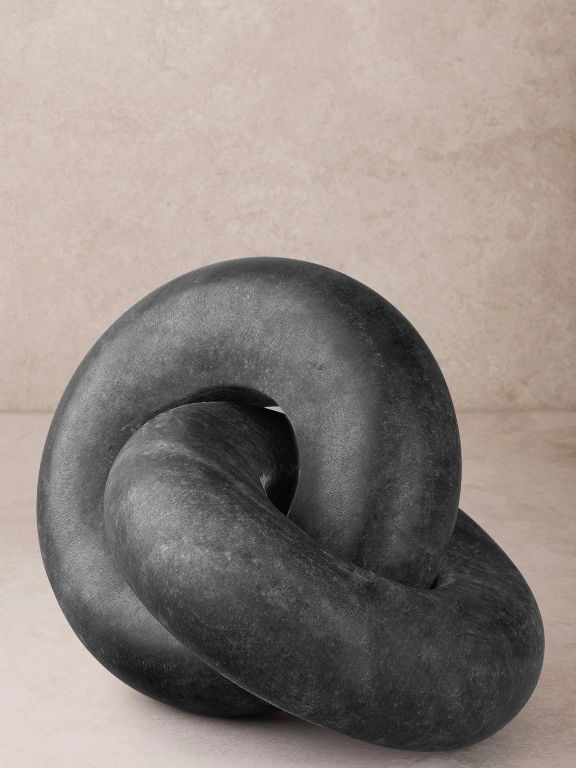 GAURI KOHLI Munich White Marble Knot Sculpture