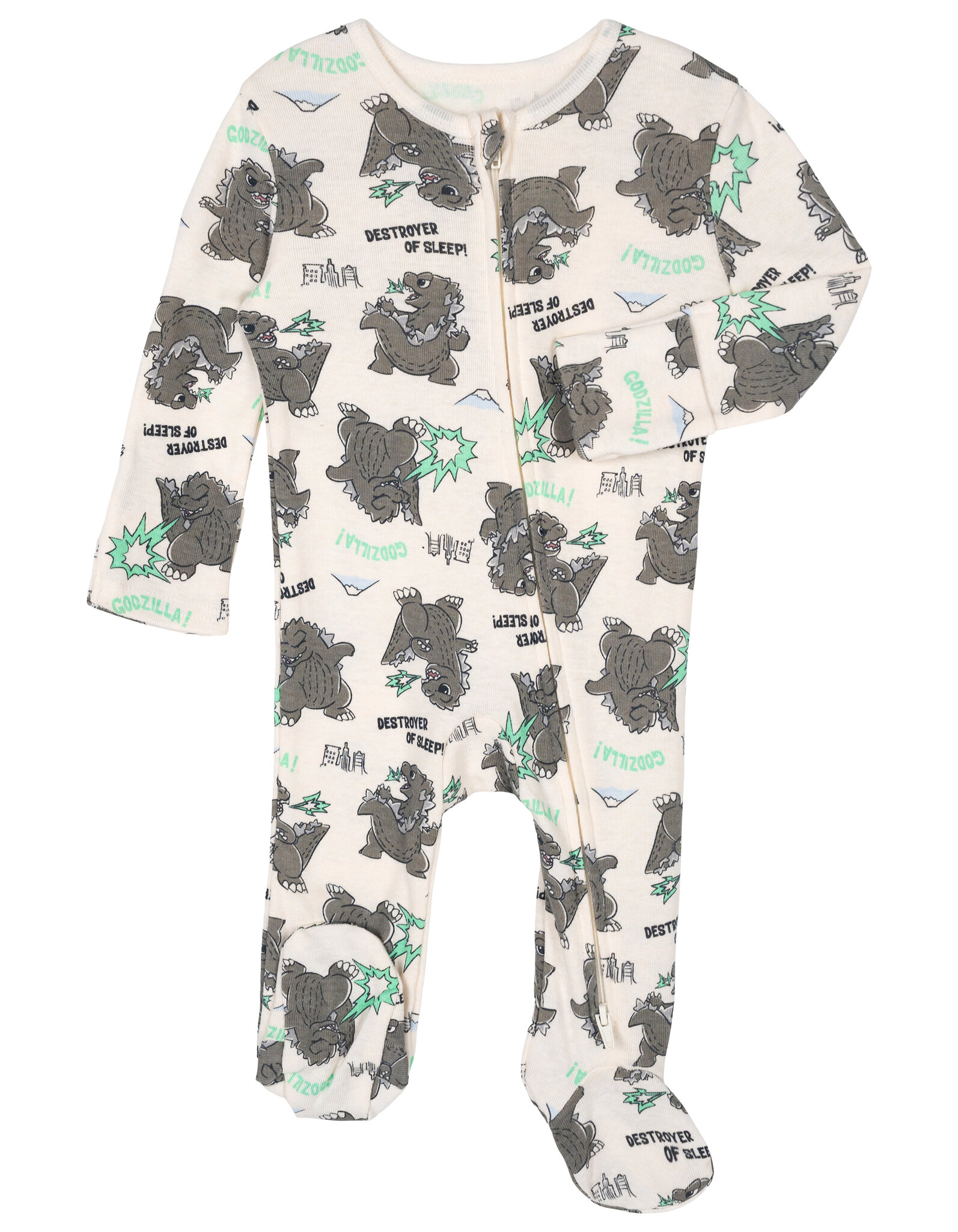 Godzilla Baby Boys' 2-Pack Ribbed Footed Sleep and Play